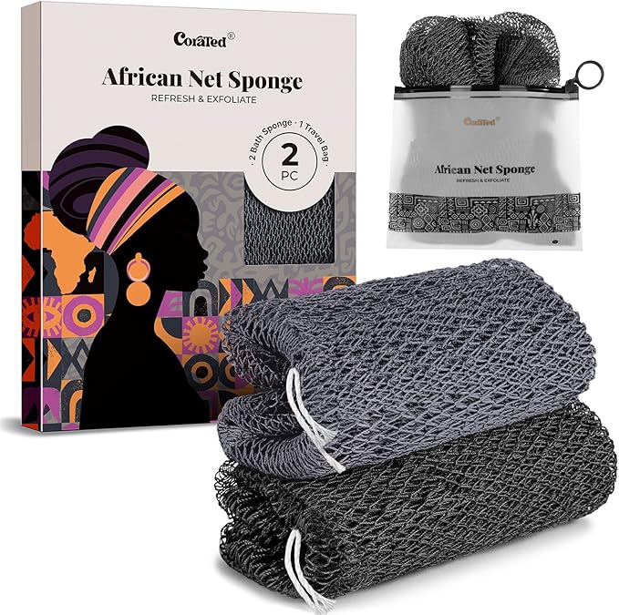 CORATED African Net Sponge Authentic, Shower Net by CORATED
