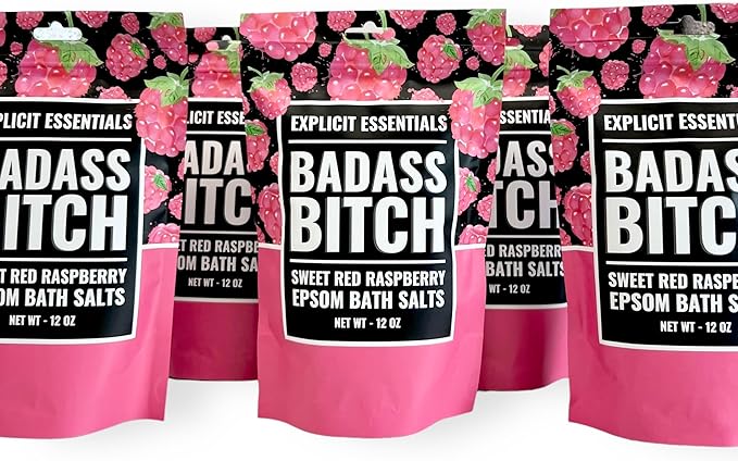 Explicit Essentials Bath Salts for Women, 12oz Raspberry Epsom Salts - Image 9