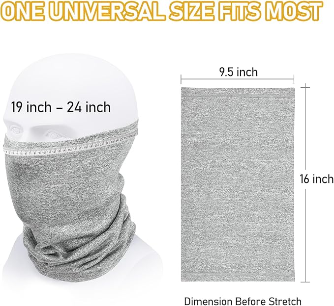 TICONN Neck Gaiter Face Cover Scarf, Neck Warmer Breathable Sun & Wind-proof - Image 4