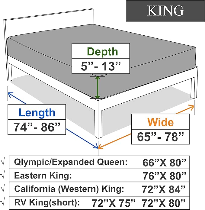 Soft Stretch King Size Fitted Sheet Only - Image 6