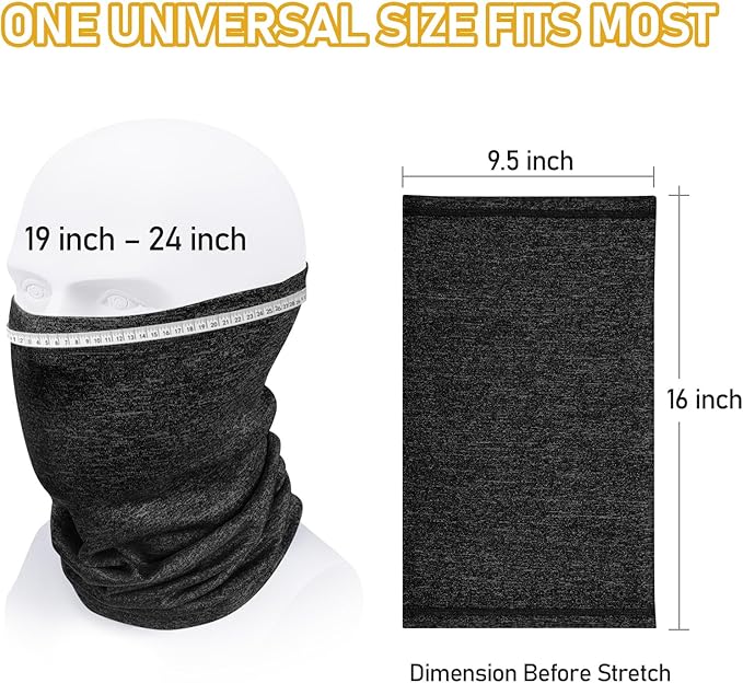 TICONN Neck Gaiter Face Cover Scarf, Neck Warmer Breathable Sun & Wind-proof - Image 4