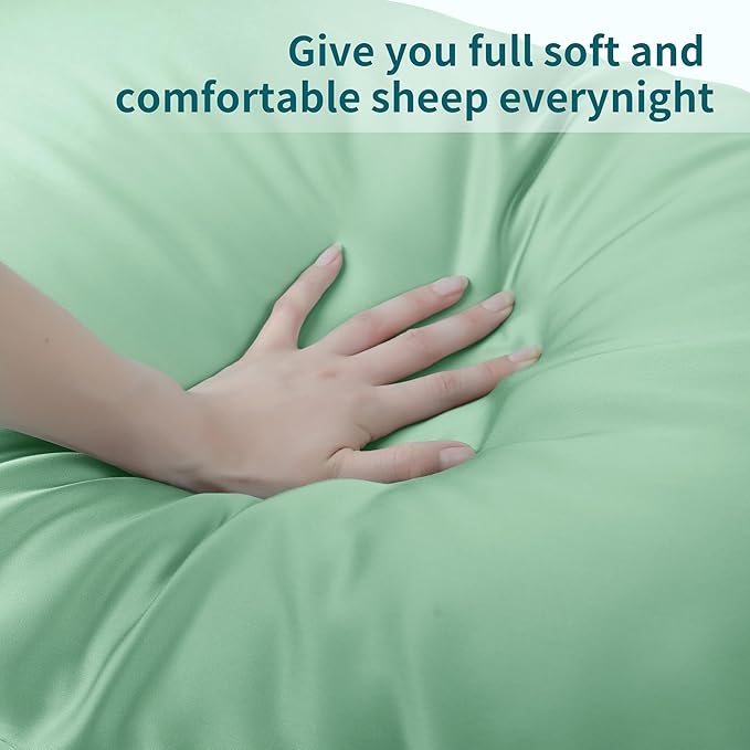 Bamboo Viscose Zippered Pillow Cases Standard Size Set of 2, 400 Thread Count - Image 4