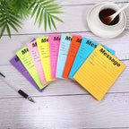 9 Pcs Colorful Phone Message Pad, 5.1×3.9 Inch Message Sticky Notes, Self-Adhesive Sticky Notes, Fluorescent Color Telephone Note for Office School Home, 50 Sheets/Pack (9 Colors)