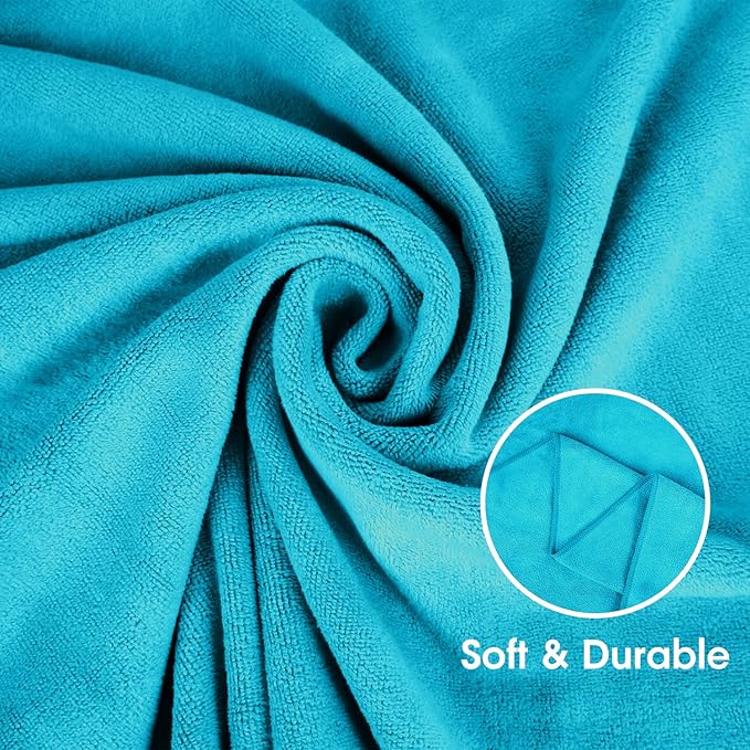 JML Large Microfiber Bath Towels Set of 6, Super Absortbent, Fast Drying - Image 6