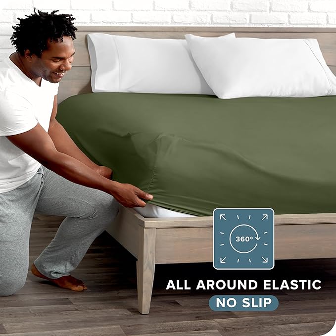 Bare Home Fitted Bottom Sheet California King Size - Image 3