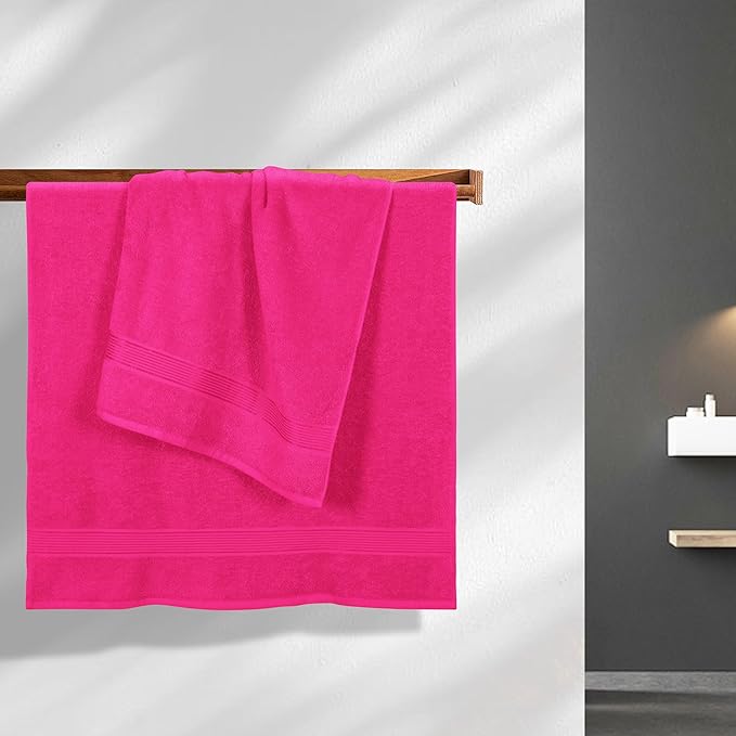 Belizzi Home Cotton 2 Pack Oversized Bath Towel Set 28x55 inches, Large Bath - Image 2