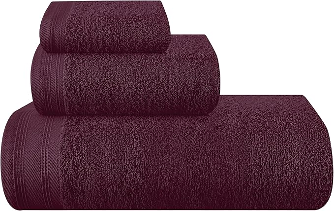 Ultra Soft 3 Pack Cotton Towel Set, Contains a Bath Towels 28x55 inch, a Hand by Unknown