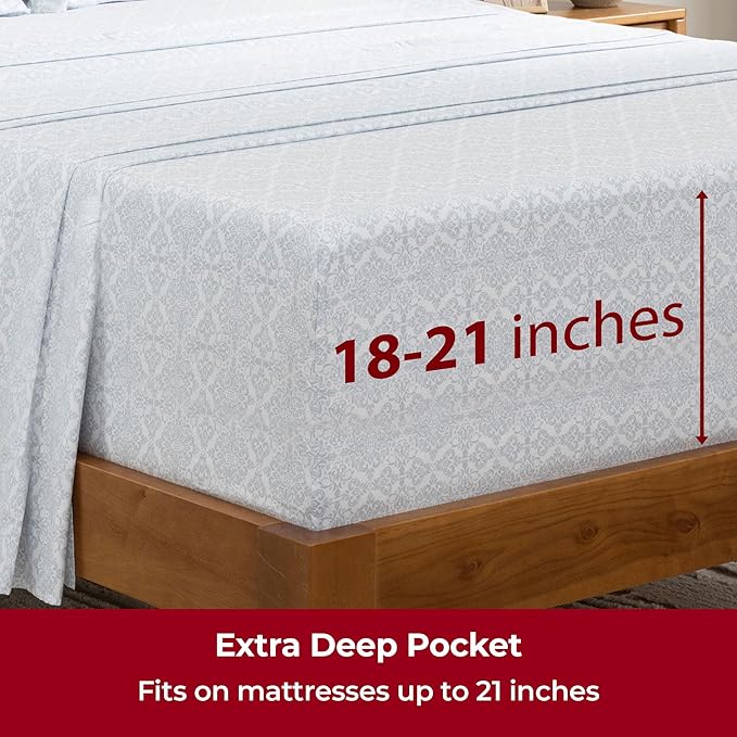 Mellanni Extra Deep King Sheets - Image 6
