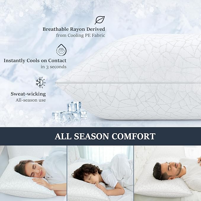 COZSINOOR Standard Size Cooling Bed Pillows - Image 3