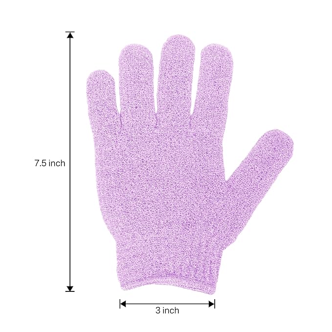 4 Pairs Exfoliating Gloves for Shower, Shower Gloves, Body Scrubber, Korean - Image 3