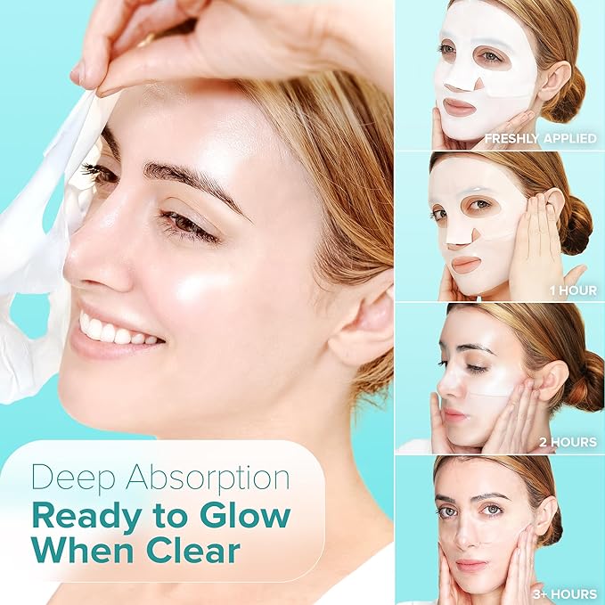 Ebanel Bio Collagen Face Mask, Hyaluronic Acid, Niacinamide, Rose Water - Image 3