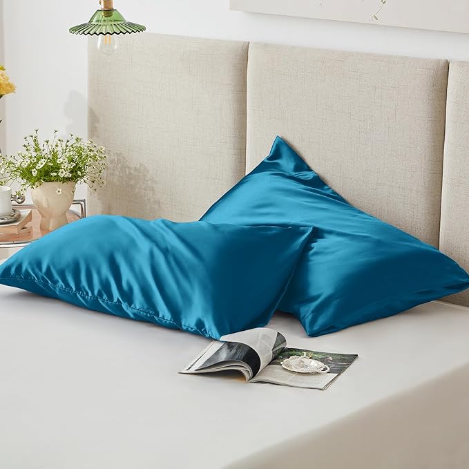 Love's cabin Satin Pillowcase Set of 2 Standard Size 20x26, Cooling Pillow - Image 6