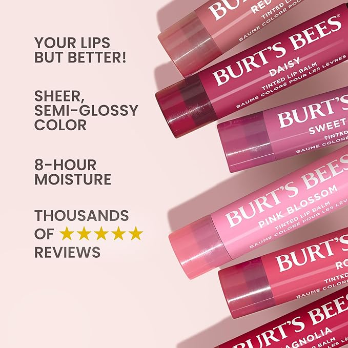 Burt's Bees Lip Tint Balm with Long Lasting 2 in 1 Duo Tinted Balm Formula - Image 3
