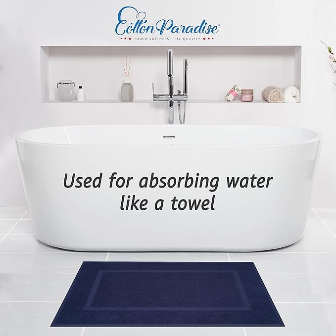 Cotton Paradise 100% Cotton Bath Mats - Image 2
