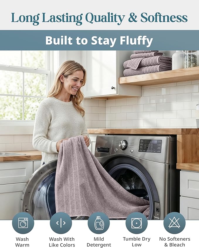 Casa Platino 100% Ringspun Cotton Bath Towel Set - Image 7
