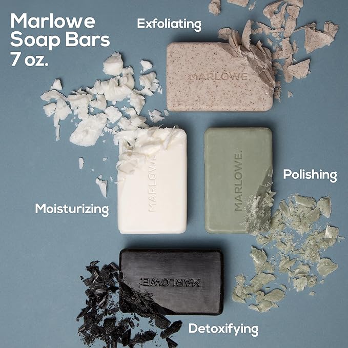 MARLOWE. No. 102 Body Scrub Soap 7 oz, Oud Wood, Exfoliating Soap Bar - Image 6