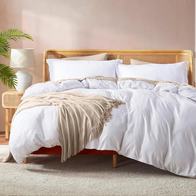 Nestl White Duvet Cover Full Size by Nestl