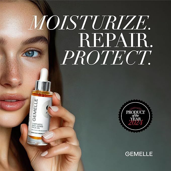 GEMELLE Lymphatic Anti-Aging Face Oil | 10x Award Winner | Vitamin C, A | - Image 2