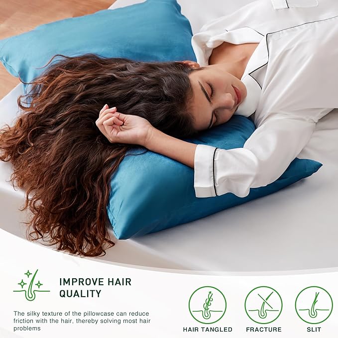 Love's cabin Satin Pillowcase Set of 2 Standard Size 20x26, Cooling Pillow - Image 3