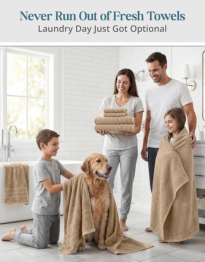 Casa Platino 12 Pcs Premium Cotton Towel Set - Image 4