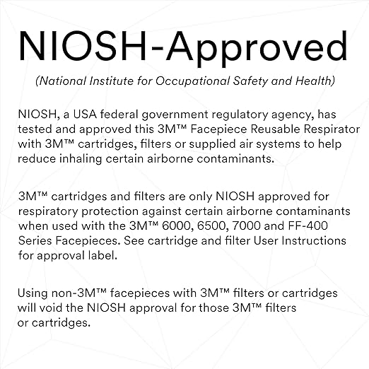 3M Full Facepiece Reusable Respirator 6800, Large Lens, ANSI High Impact Eye - Image 2