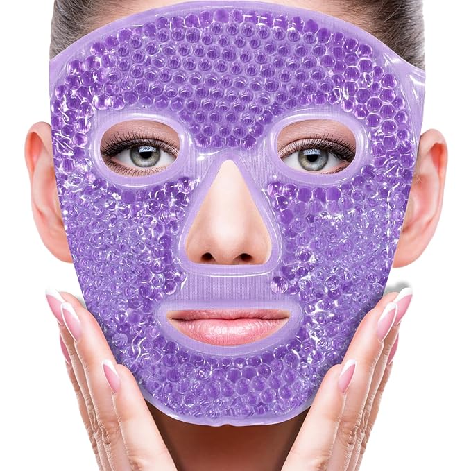ZNÖCUETÖD Face Ice Mask Facial Ice Packs Gel Hot Cold Compress by ZN%C3%96CUET%C3%96D