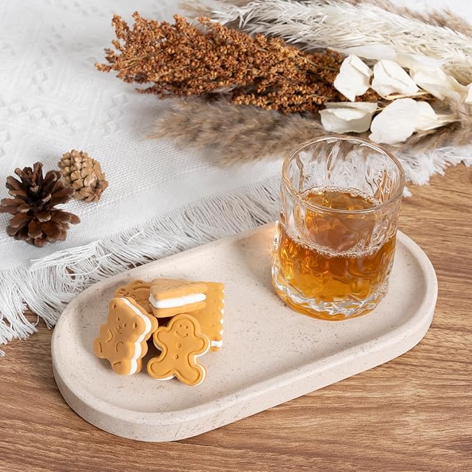 Koville Natural Marble Tray for Bathroom, Vanity Decorative Marble Trays for - Image 5