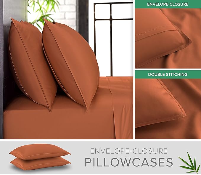 Pure Bamboo King Sheets, Genuine 100% Organic Viscose Derived from Bamboo Bed - Image 3