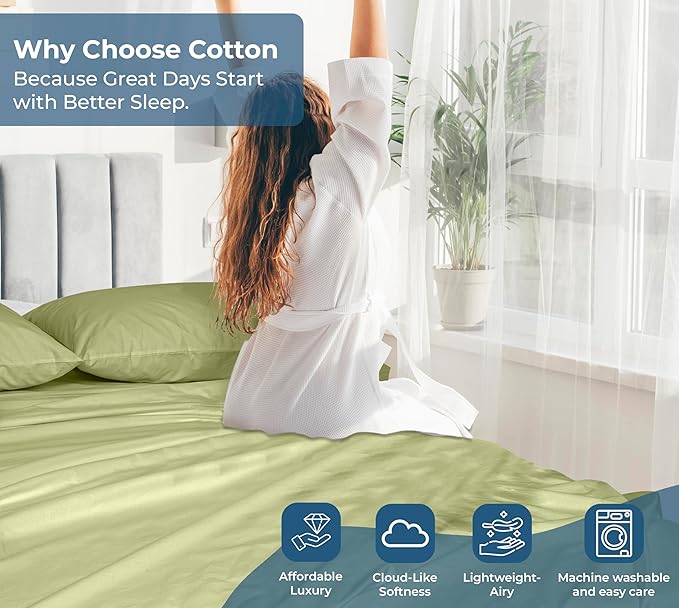 Royale Linens 100% Organic Cotton Twin XL Flat Sheet Only - Image 7