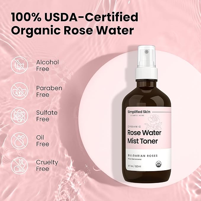 Organic Rose Water Spray for Face & Hair – Pure Rosewater Toner – Refreshing - Image 6