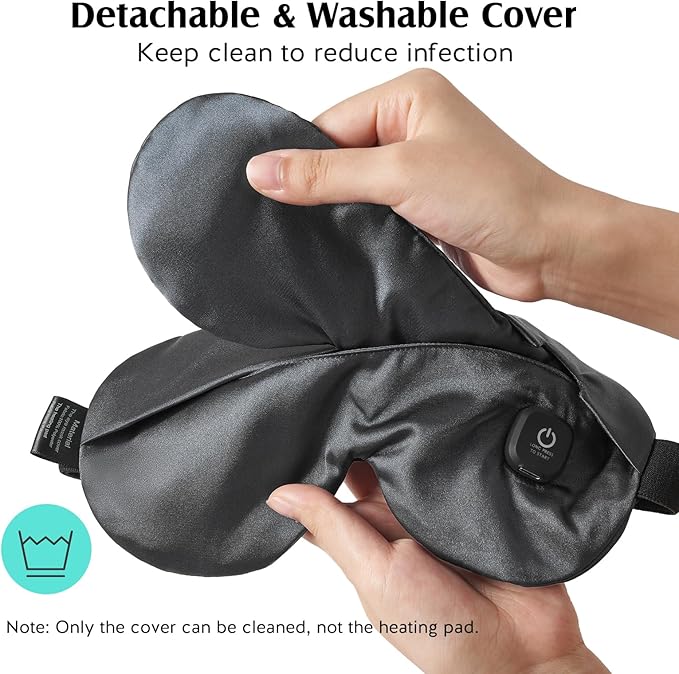 YFONG Cordless Heated Eye Mask for Dry Eyes, Warm Eye Compress for Stye - Image 5