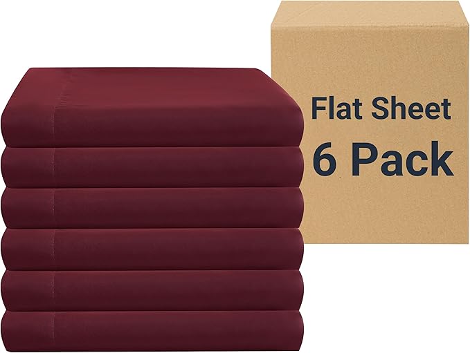 ZPECC Bulk Flat Sheets Only Twin Size 6 Pack, Easy Sort Top Bed Sheet by by ZPECC-ABrandThatHasBeenFocusedOnBabyProductsFor18Years