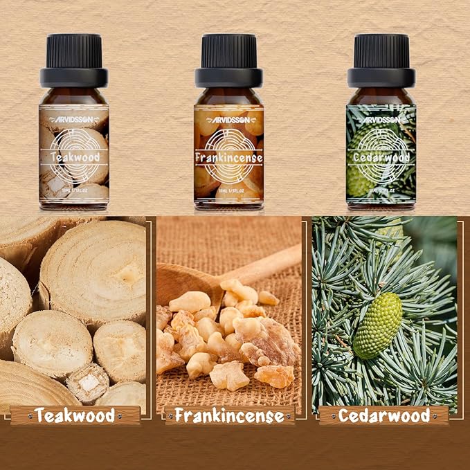 Woody Essential Oils Set, ARVIDSSON Woodsy Fragrance Oil - Image 4