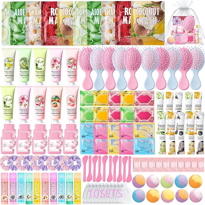 130 PCS Spa Party Supplies for Women, Include Face Masks Skincare, Hand Cream by Unknown