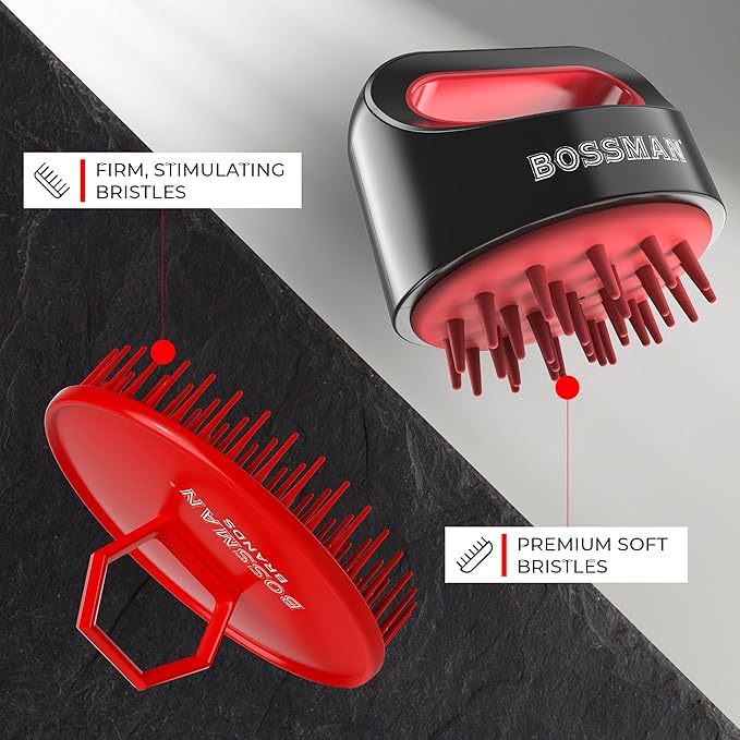 Bossman Titan Shower Scalp Massager – Scalp Exfoliator Brush – Ergonomic - Image 5