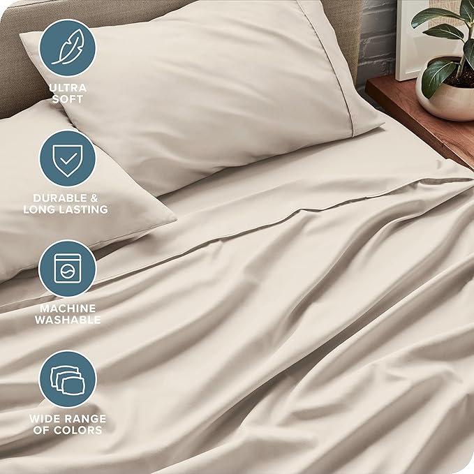 Bare Home Split Head Flex King Sheet Set - Image 5