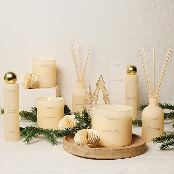 Champagne & Peony – Benevolence LA Large 3-Wick Scented Candle - Image 9