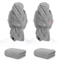 BEoffer 2 Pack Microfiber Hair Towel by BEofferDirect