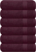 GLAMBURG Ultra Soft 6-Piece Hand Towel Set 16x28-100% Ringspun Cotton by GLAMBURG
