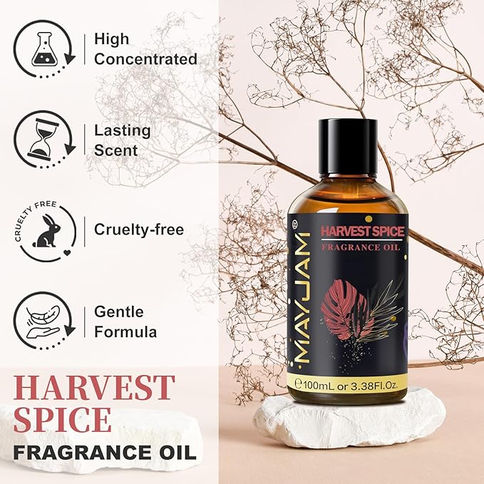 Harvest Spice Fragrance Oil Essential Oil, MAYJAM 3.38FL.OZ Harvest Spice Oil - Image 2