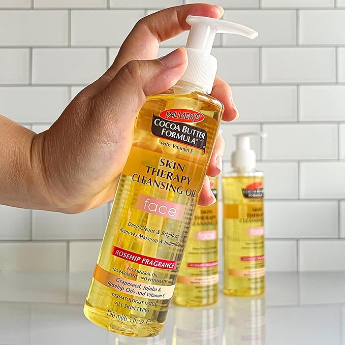 Palmer's Cocoa Butter Formula Skin Therapy Cleansing Oil, Gentle Makeup Remover - Image 3
