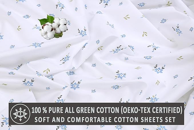 RUVANTI 100% Cotton Sheets – King Size Percale Bedding, Cooling & Breathable - Image 6
