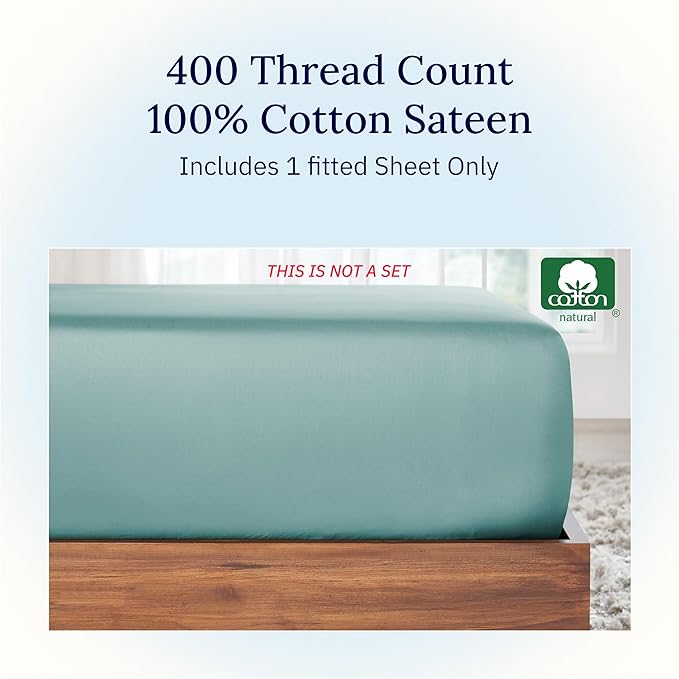 California Design Den Fitted Bed Sheets Queen, Deep Pocket Soft 400 Thread - Image 3