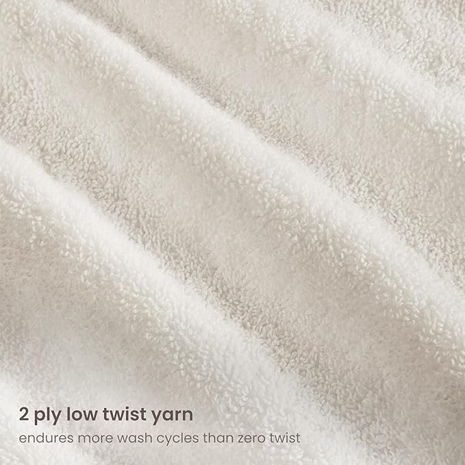 BIOWEAVES 100% Organic Cotton 700 GSM Plush 6-Piece Towel Set GOTS Certified - Image 4