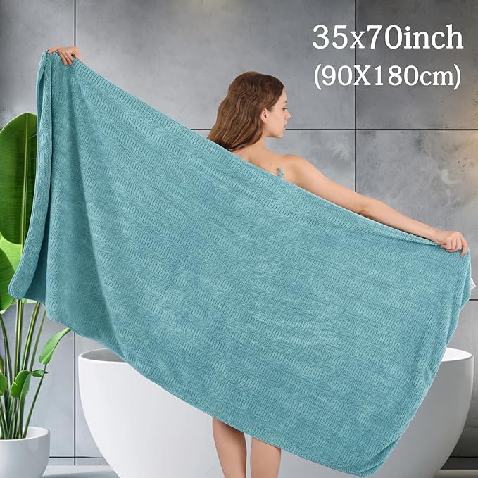 8 Piece Bath Towel Set-2 Oversized Bath Sheets, 2 Hand Towels, 4 - Image 2