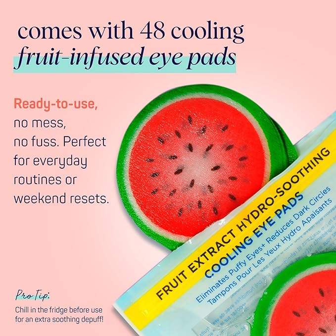 SpaLife Watermelon Cooling Eye Pads, Mothers Day Gifts, 48 Hydrating Under Eye - Image 8