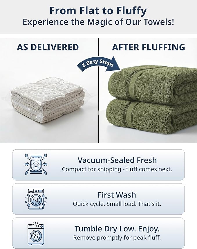 Lane Linen 100% Cotton 4 Pack Bath Towels - Image 4