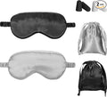 Silk Satin Sleeping Mask Eye Mask Set Include 2 Blindfold Eyeshade Elastic by Geyoga
