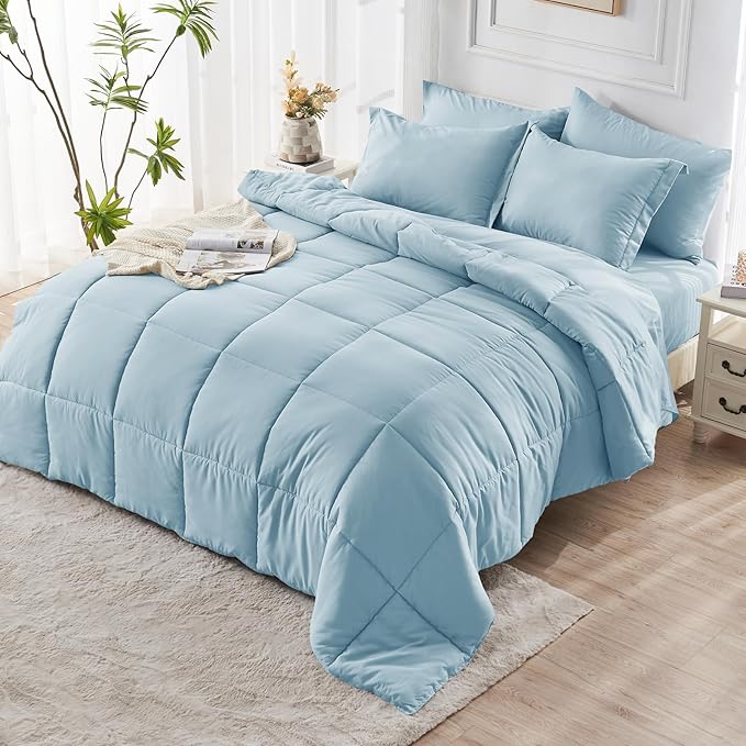 JOLLYVOGUE King Comforter Set, Ultra-Soft Bed in a Bag King Size 7 Pieces - Image 8