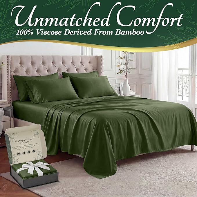 DECOLURE 100% Viscose Derived from Bamboo Sheets King Size - Image 2